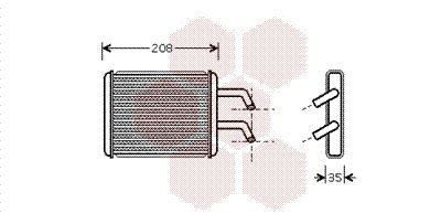 VAN WEZEL Теплообменник, отопление салона 83006045